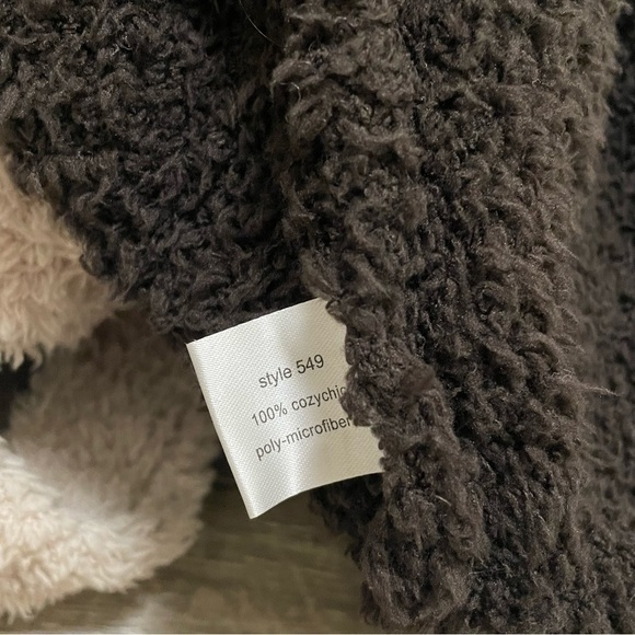 Barefoot Dreams Cozy Chic Two Tone Short Robe Sz 1 Small Style 549. - Picture 10 of 11